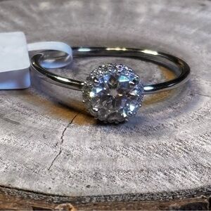 .89 CT Moissanite sterling silver ring